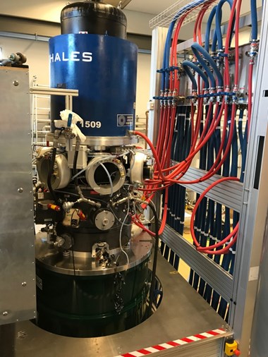 Part of the European gyrotron program, this 1 MW prototype is under development for the second plasma phase at ITER, where the full 20MW of injected power is required. For First Plasma in 2025, installed electron cyclotron capacity will include eight gyrotrons (four from Japan and four from Russia) and 4 sets of high-voltage power supplies (two from Europe and two from India). (Click to view larger version...)