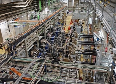 A view of the radio frequency area of LIPAc, the prototype accelerator of the Broader Approach collaboration. Successful beam operation over the next three years will open the way to building a fusion-relevant neutron source for materials testing. (Click to view larger version...)