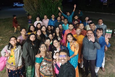 The ITER Garba Committee with family: recreating legend and tradition for those far from home. (Click to view larger version...)