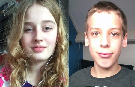 Sammy, a 13 year-old from Coornhert High School in Gouda, Netherlands, and her classmate Daan, 12, are the ''Coornhert fusion research team''—creators of a new educational video on fusion. (Click to view larger version...)