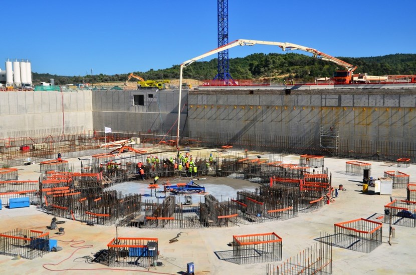 ''With the completion of the B2 slab, a new chapter opens in the history of our project,'' said ITER Director-General Motojima. ''In September, construction of the Tokamak Complex will begin in earnest. You have built the floor; now come the walls, then the roof, and after that the machine itself...'' (Click to view larger version...)