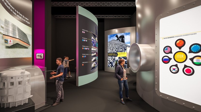 Over one hundred metres of the French Pavilion in Astana will be dedicated to the international ITER Project. The exhibit is designed so that visitors can browse and learn at their own pace. (Click to view larger version...)