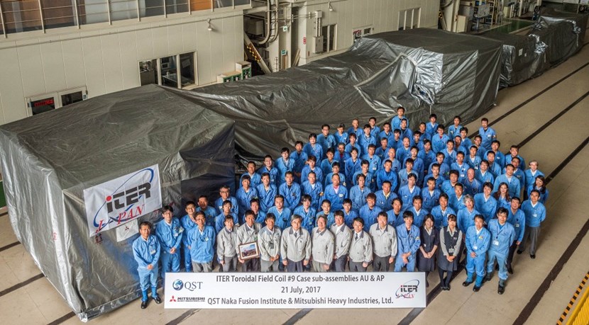 Following the successful verification of its dimensions and tolerances in Japan at Mitsubishi Heavy Industries, the component has been shipped to Korea, where it will be fitted with its ''second half.'' (Click to view larger version...)