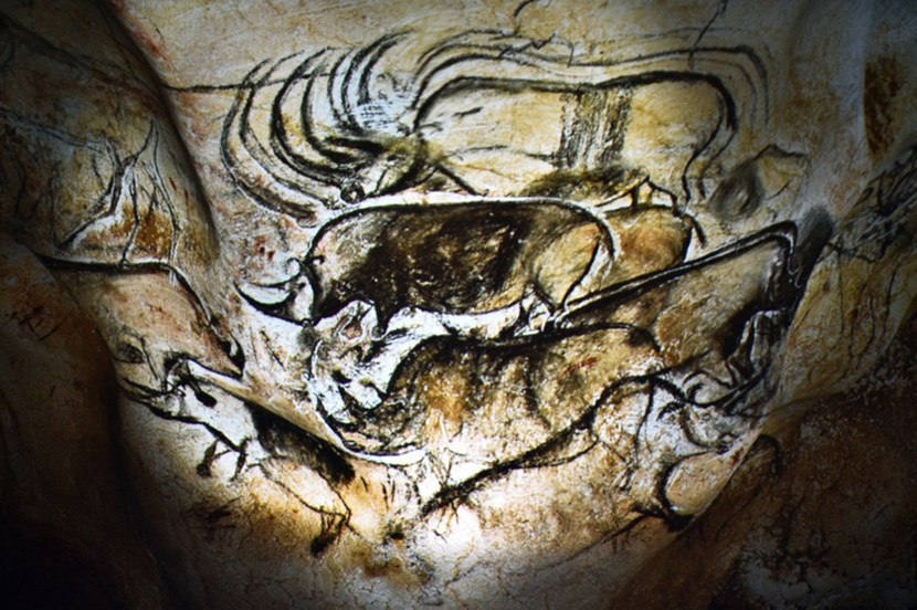 The astounding artistic perfection of the animal paintings in the Chauvet Cave are evidence of a giant leap forward in human creativity and culture at that time. (Click to view larger version...)
