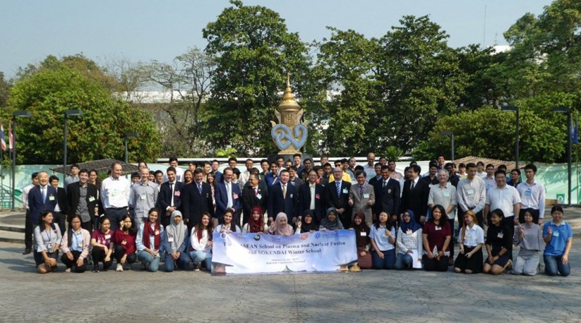 Participants to the 4th edition of the ASEAN School on Plasma and Nuclear Fusion (ASPNF) at Mahidol University, Thailand, in January 2019. (Click to view larger version...)