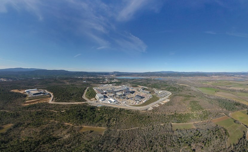The ITER site in Saint-Paul-lez-Durance, France, in early March 2020, photographed by drone. (Click to view larger version...)