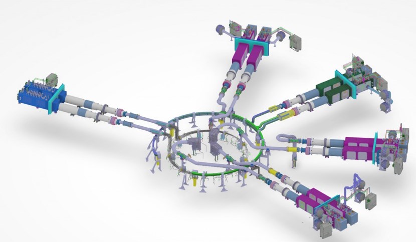 The upper level (L3) of the Tokamak Building will accommodate 10 feeders, including those connected to the central solenoid. (Click to view larger version...)