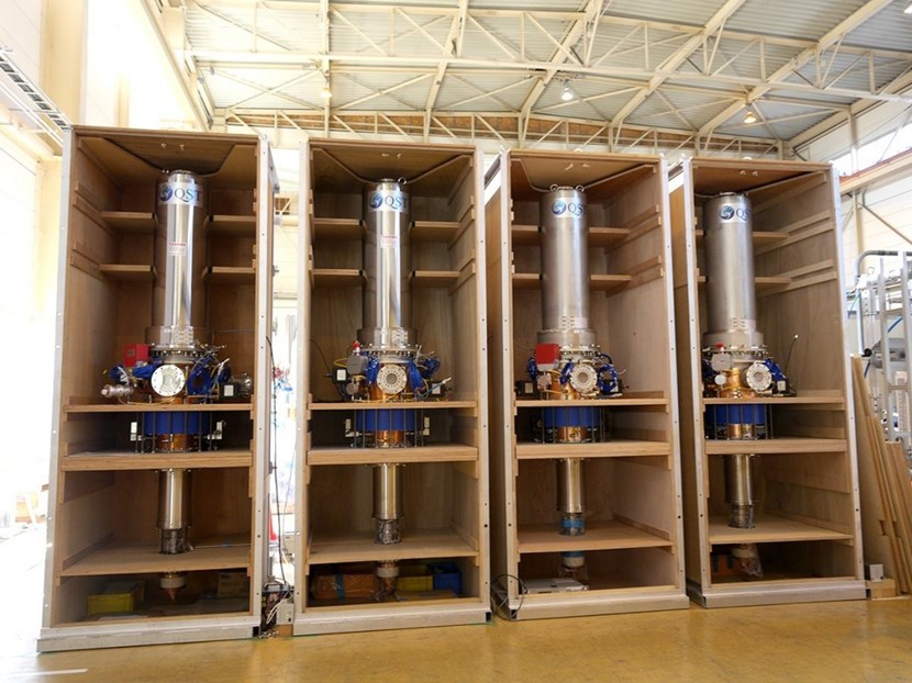 Japan's QST Institute (National Institutes for Quantum and Radiological Science and Technology) has manufactured eight high-power microwave sources, called gyrotrons, for ITER's electron cyclotron resonance heating system. Factory acceptance testing has concluded successfully on the four units that are required for ITER's First Plasma. These units are ready to ship. (Click to view larger version...)