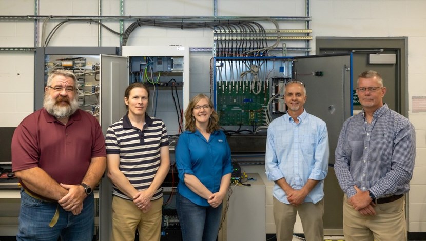 The team involved in the development of radiation hardened electronics for US ITER includes (left to right): Frank Ivester, Shane Frank, Claudell Harvey, Nance Ericson and Kurt Vetter. Credit: ORNL (Click to view larger version...)