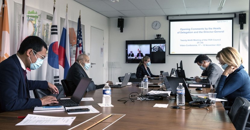 IC-29 was attended virtually by representatives of ITER Members China, the European Union, India, Japan, Korea, the Russian Federation and the United States. (Click to view larger version...)