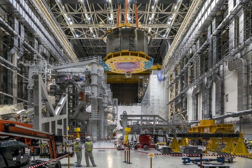 The central solenoid module that was lifted on Thursday 10 February is one of six more or less identical elements which, once assembled, will form the 18-metre tall, 1,000-tonne magnet standing at the very centre of the machine. (Click to view larger version...)
