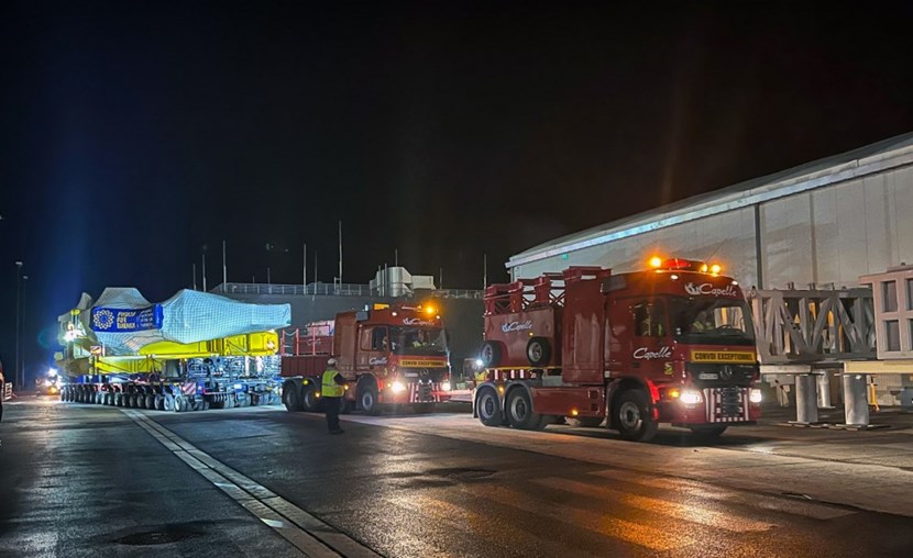 The 330-tonne TF17 was delivered early on 6 May 2022 after four nights on the ITER Itinerary. Approximately 140 ''highly exceptional loads'' have been delivered to ITER since 2015. (See more at https://www.iter.org/transport.) (Click to view larger version...)