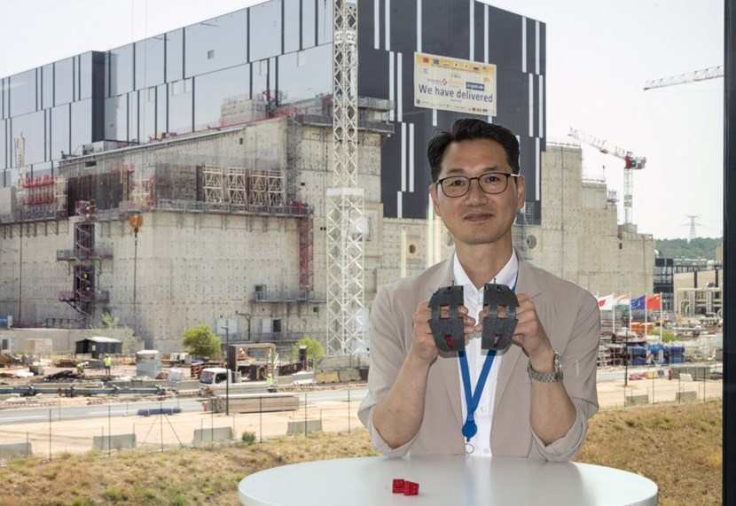 In 2006, as a young engineer, Kyoung Kyu Kim was entrusted with a daunting task—to design the giant tools (SSAT) that would assemble the ''modules'' of the ITER vacuum vessel. On a recent visit to ITER he saw them for the time in their natural environment. (Click to view larger version...)