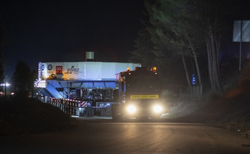 PF1 passed the ITER gates at around 4:15 a.m. on Friday 10 February. The long journey had begun on 1 November 2022 when the coil departed the Sredne-Nevsky Shipyard in Saint Petersburg. (Click to view larger version...)