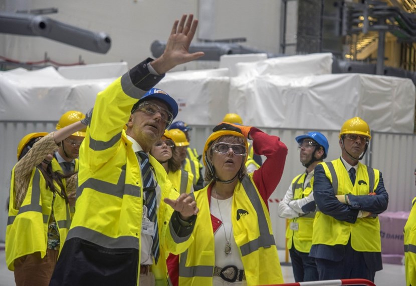 French physicist and Minister of Higher Education and Research Sylvie Retailleau (here with ITER Director-General Pietro Barabaschi) visits ITER on Thursday 29 June. (Click to view larger version...)