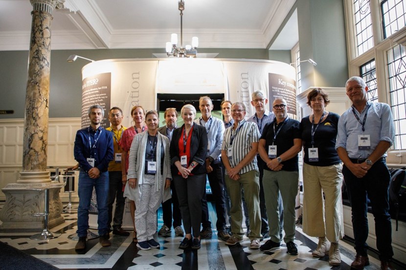 Some of the 20 attendees from the global ITER Project, including Director-General Barabaschi, centre (back row), and US ITER's Kathy McCarthy, centre (front row). It's only the second time that IEEE's SOFE is taking place outside of the United States and, according to the organizers, the event has had the highest number of registrations since 1979. (Photo ©UKAEA) (Click to view larger version...)
