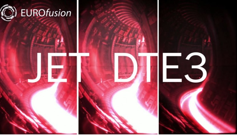 Screenshots from a 'Neon-Seed Integrated ITER Baseline Plasma Scenarios in D-T' pulse video recorded during the EUROfusion DTE3 campaign at JET, showcasing pivotal experiments at the forefront of fusion research. Image composed by Karl Tischler, EPFL, courtesy of EUROfusion, based on screenshots from a video courtesy of the UK Atomic Energy Authority. (Click to view larger version...)