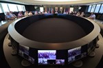 Some 25 former members of JET's staff gathered in the ITER Council Room, connected to Culham by video link.