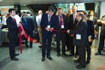 Opening the floor to the ISFNT Industrial Exhibition: Chairman Joaquin Sanchez (CIEMAT director); Fusion for Energy Director Henrik Bindslev; ITER Director-General Osamu Motojima; Vice-Consul of Netherlands in Barcelona Dirk Kremer; Hideyuki Takatsu, part of the ISFNT steering committee and ITER Council Chair; and Pere Torres, Secretary of Enterprise and Competitiveness for the Generalitat de Catalunya.