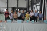 The HTS working group has been supporting the development of the HTS current leads for ITER since 2008. Pictured in Heifi for its 12th meeting: Tingzhi Zhou, HTS lead team leader, ASIPP; Peng Li, quality inspector under contract with ITER; Vicky Tao, Keye (one of the two HTS current lead manufacturers); Suichi Yamada, working group member from NIFS; Tadashi Ichihara, working group member, formerly from Mitsubishi; Jun Li, head of feeder quality assurance at ASIPP; Pierre Bauer, in charge of HTS leads for ITER; Tom Taylor, working group member, formerly from CERN; and Yifeng Yang, working group member, University of Southampton.