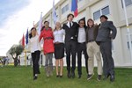 Liman, Jean-Daniel, Kaushal, Shoko, Unkyu, Lana and Christopher—the youngest among the ITER staff—hoisted the flag of their respective countries.