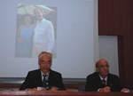 Osamu Motojima and Maurizio Gasparotto during the Arturo Tanga Memorial Colloquium this Friday.   
