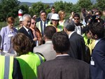 Proud of what has been accomplished so far, ITER Director-General Osamu Motojima welcomed the delegates of the European Parliament on the construction site.