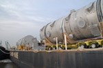 These drain tanks, produced by Joseph Oat Corporation in New Jersey, are similar in scale to what will be fabricated for ITER. 