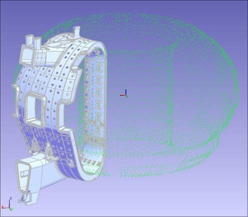 9000 measurement targets to simulate in-vessel survey