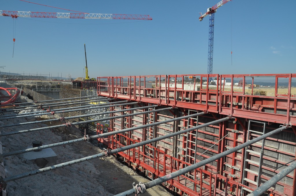 While the concrete sets