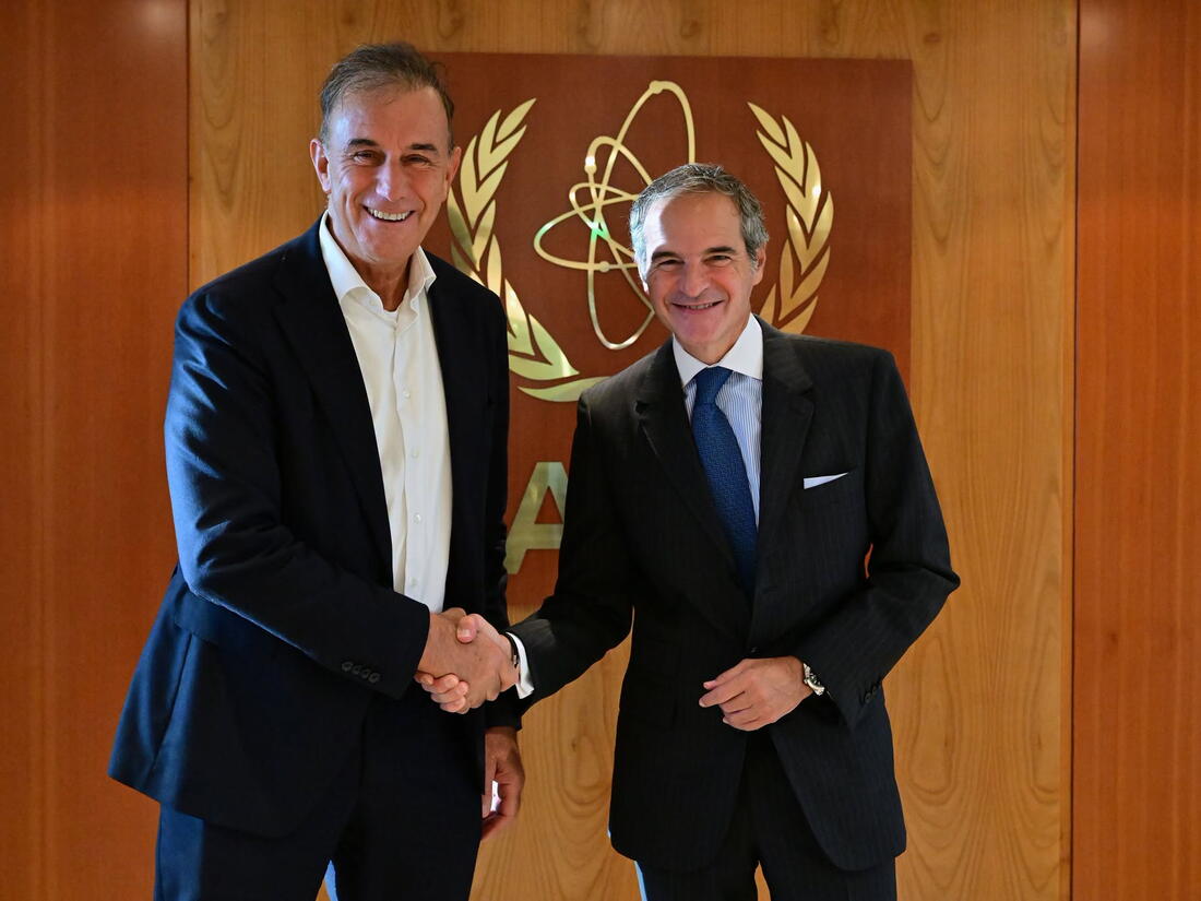 ITER Director-General Pietro Barabaschi and IAEA Director General Rafael Grossi after a bilateral session