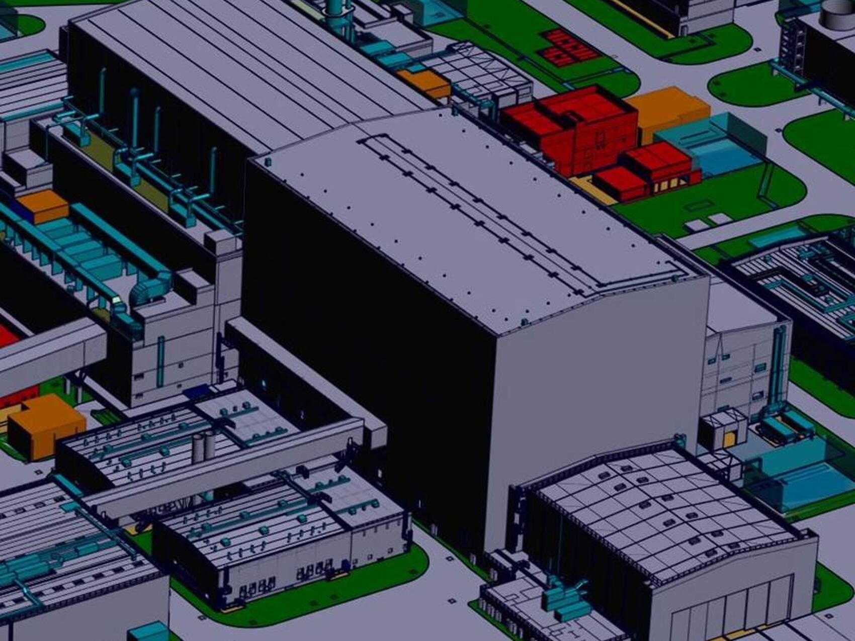 Près de la fosse de la machine