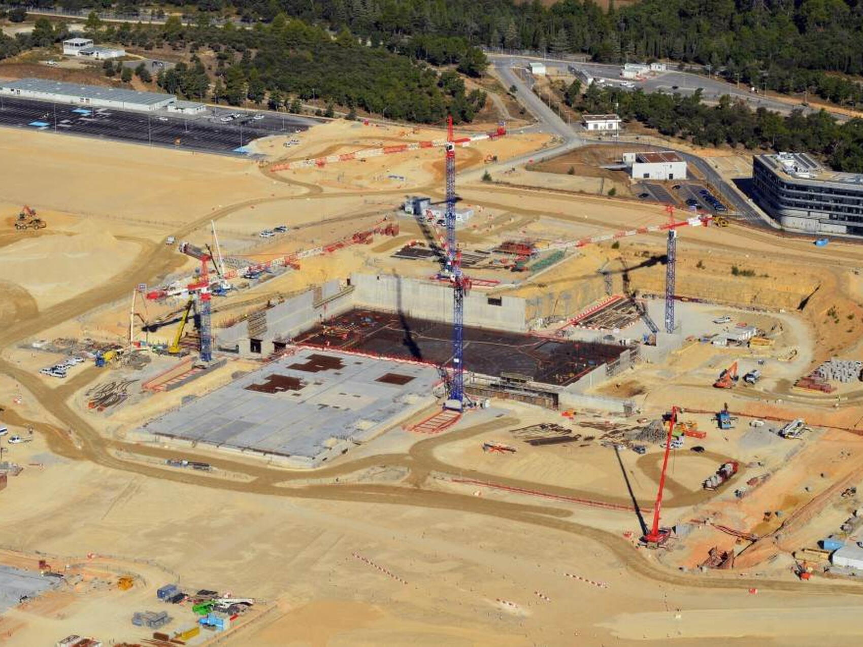 Le chantier depuis un hélicoptère