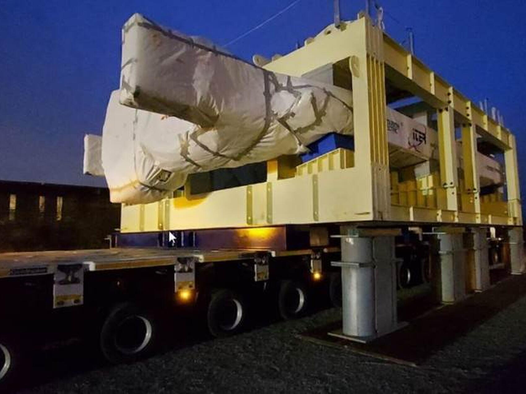 Toroidal field coil #8 arriving