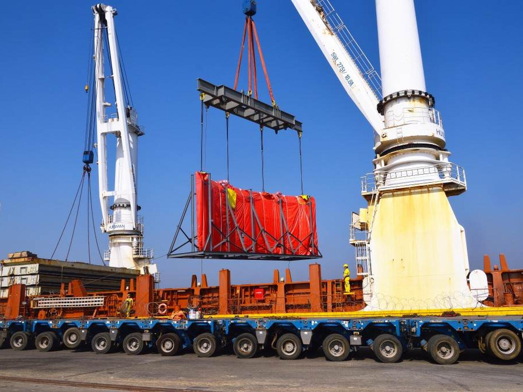 Lower cylinder cryostat segments shipped