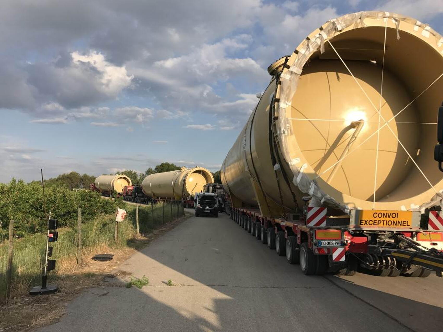 Gas storage tanks on their way