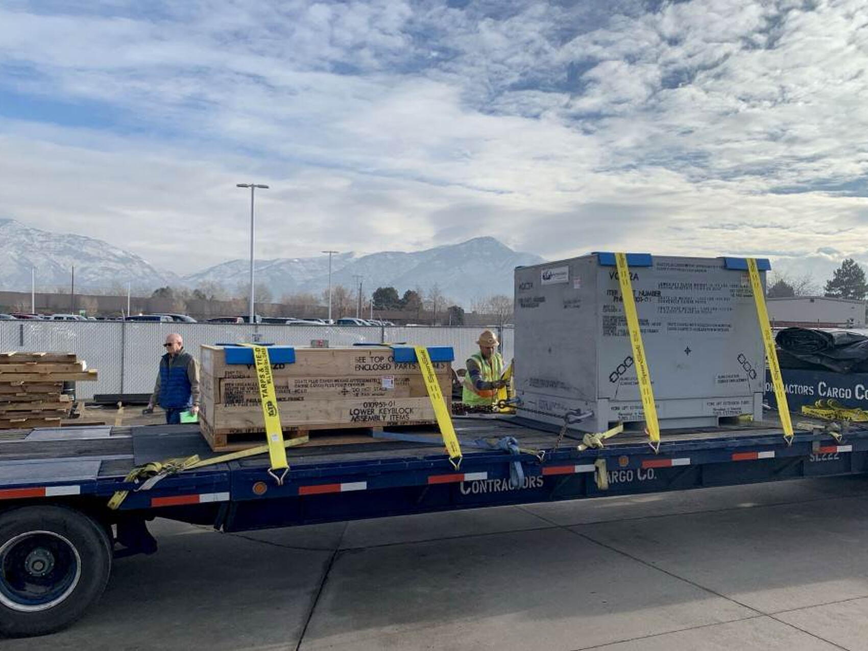 Elements of central solenoid support structure arriving