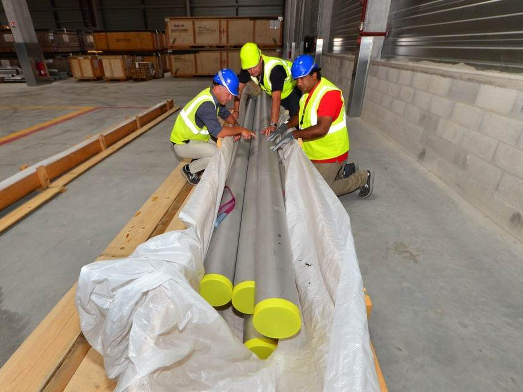 Seamless piping received on site