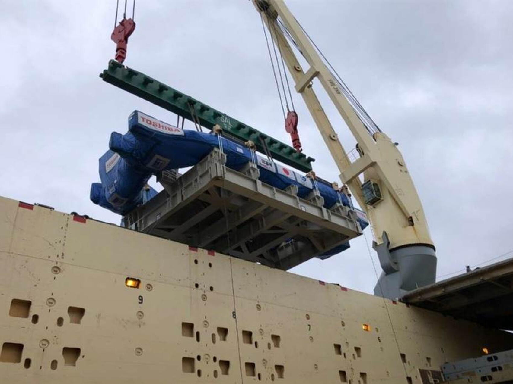 Toroidal field coil leaves Yokohama Port