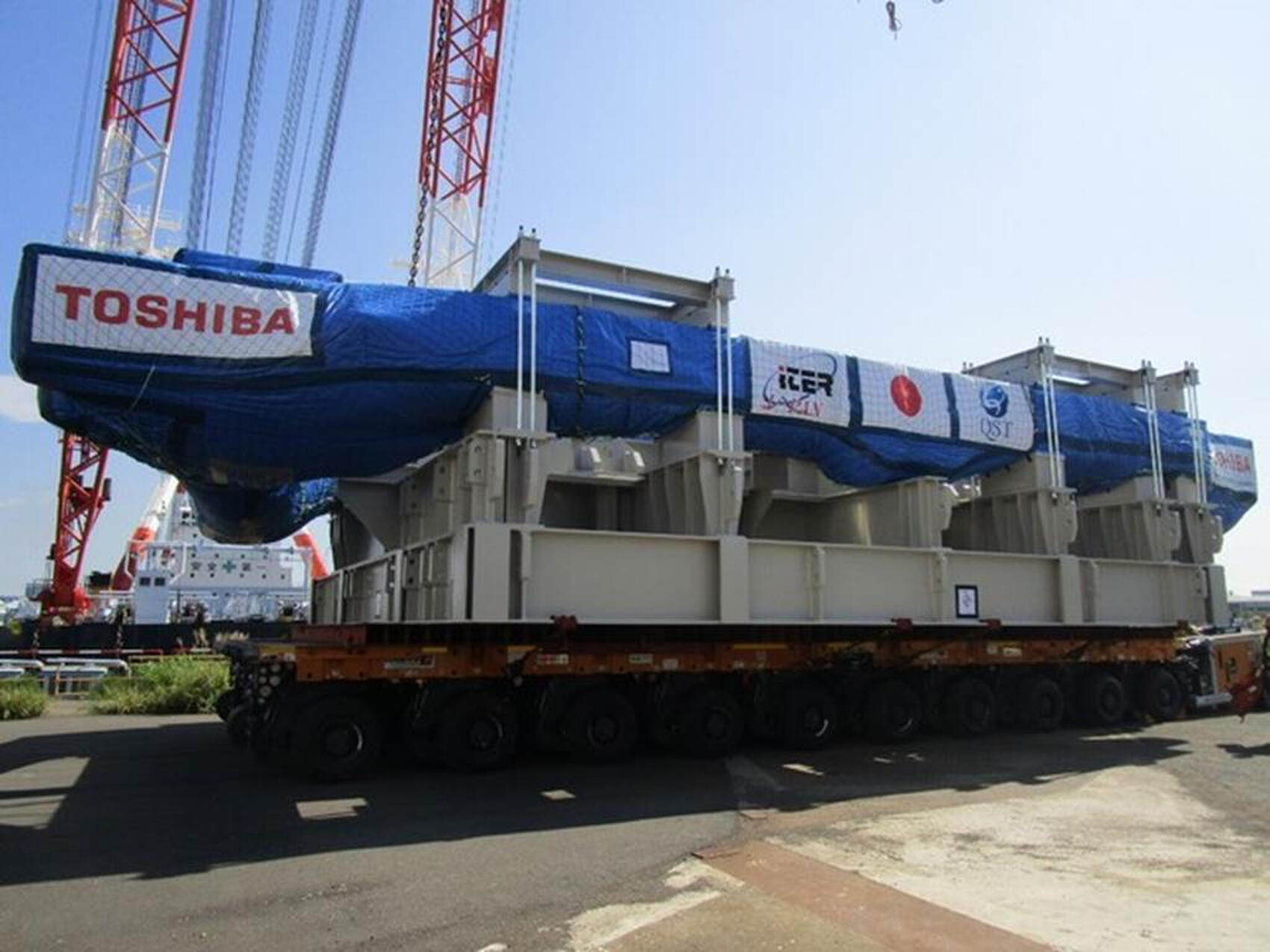 New D-shaped coil en route from Japan