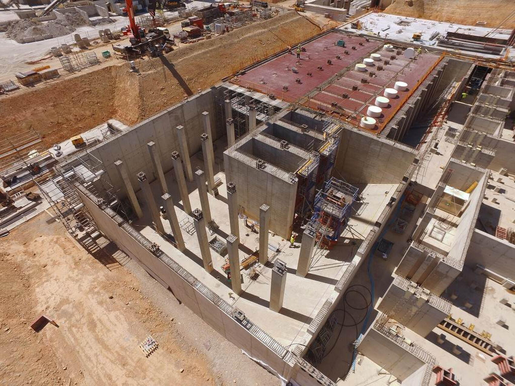 L'avancée des travaux sur la zone refroidissement