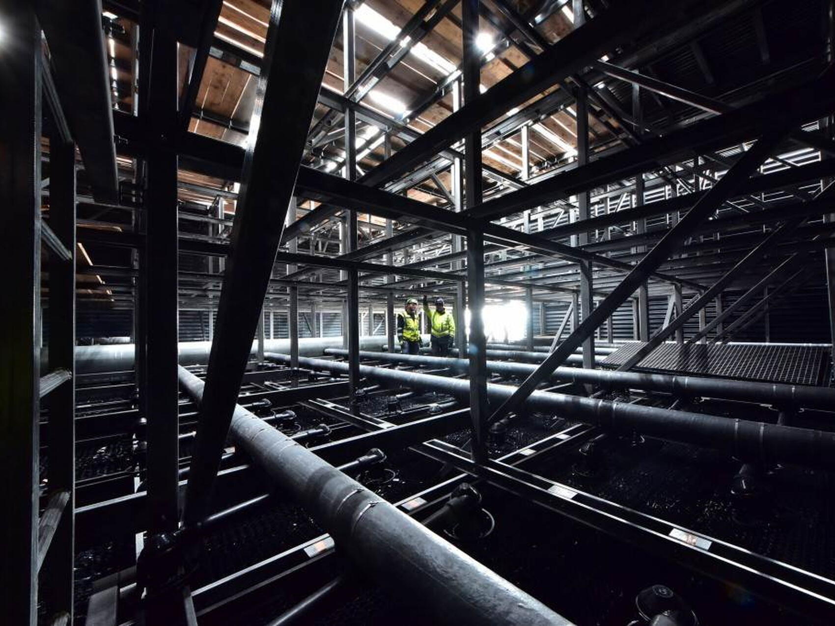 Un maillage serré de plastique