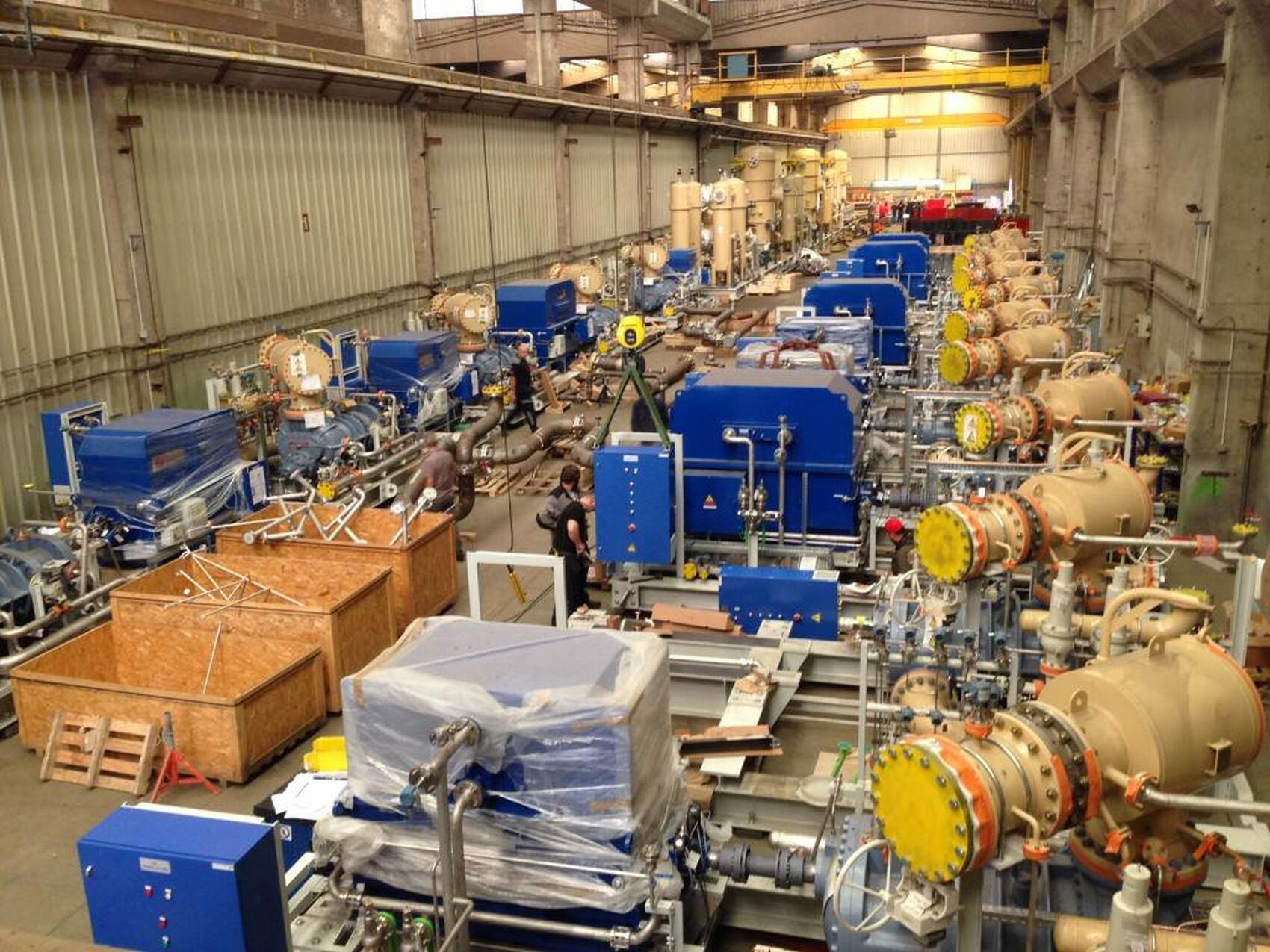 Compresseurs en cours de fabrication