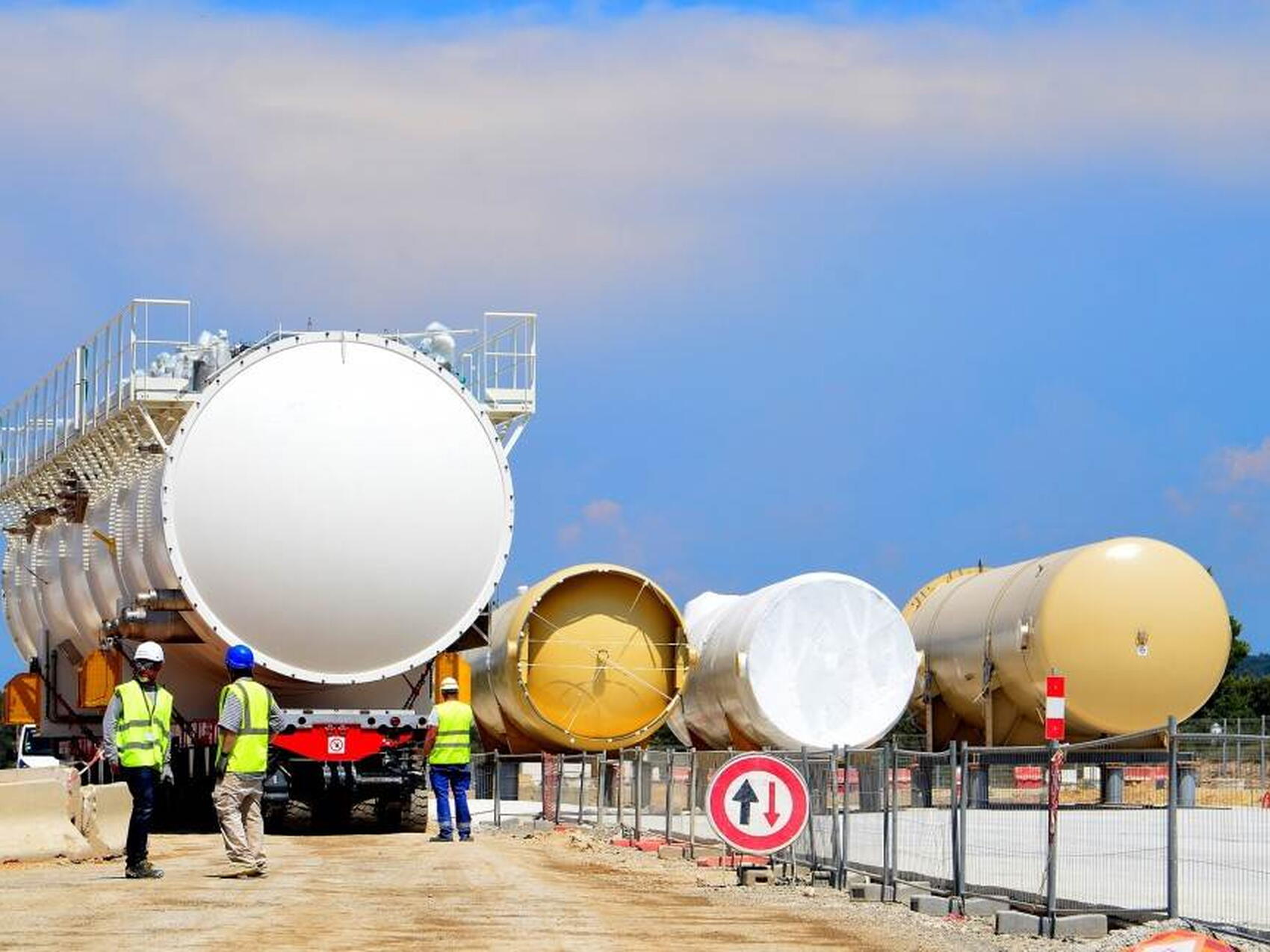 Stockage provisoire sur le site