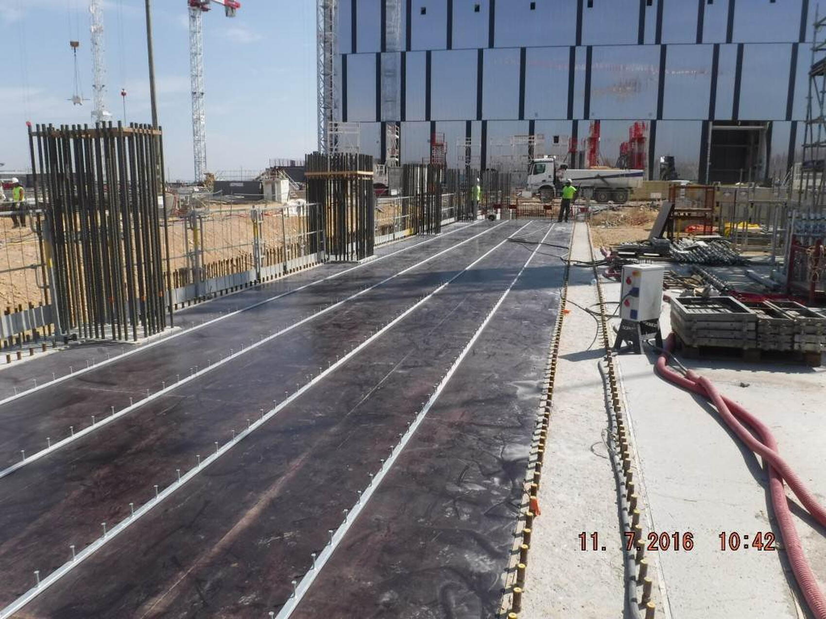 Site prévu pour des cuves de grande capacité