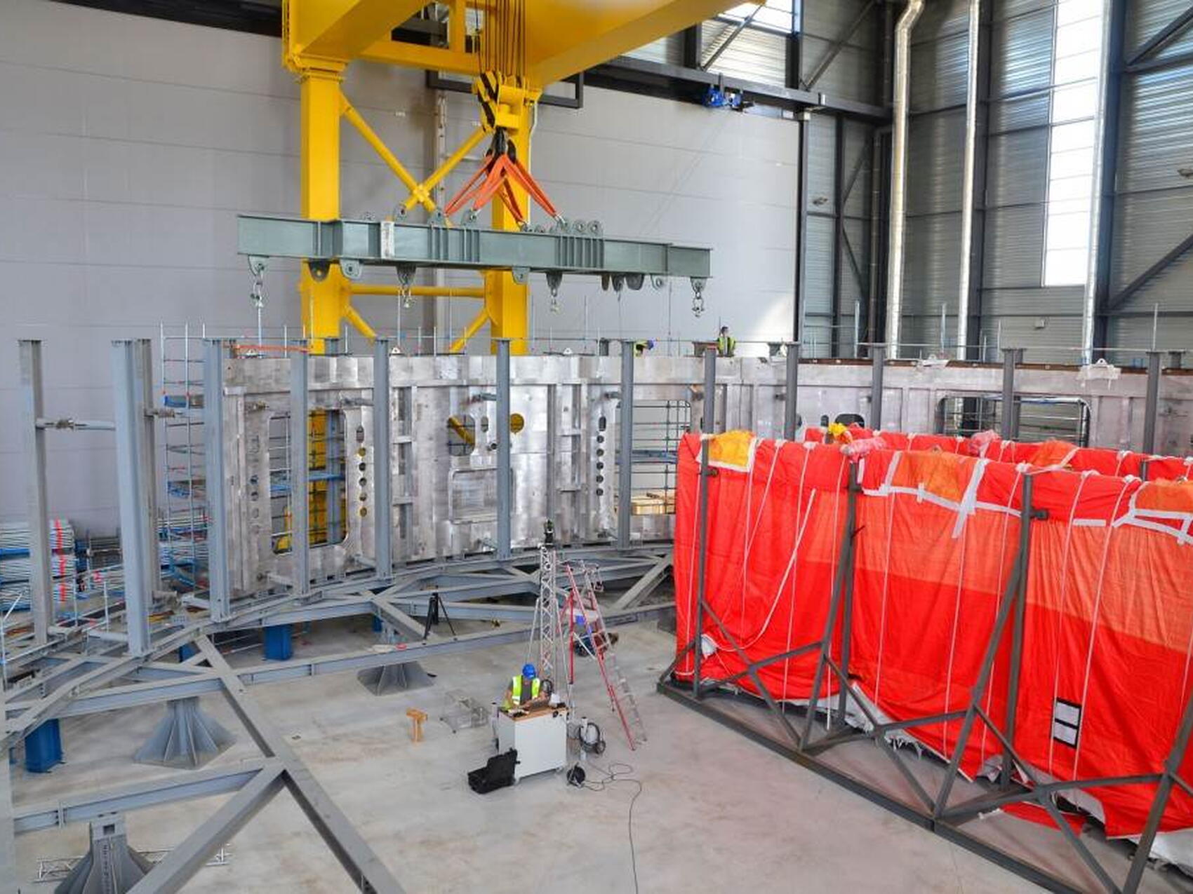 A steel ring pierced with openings