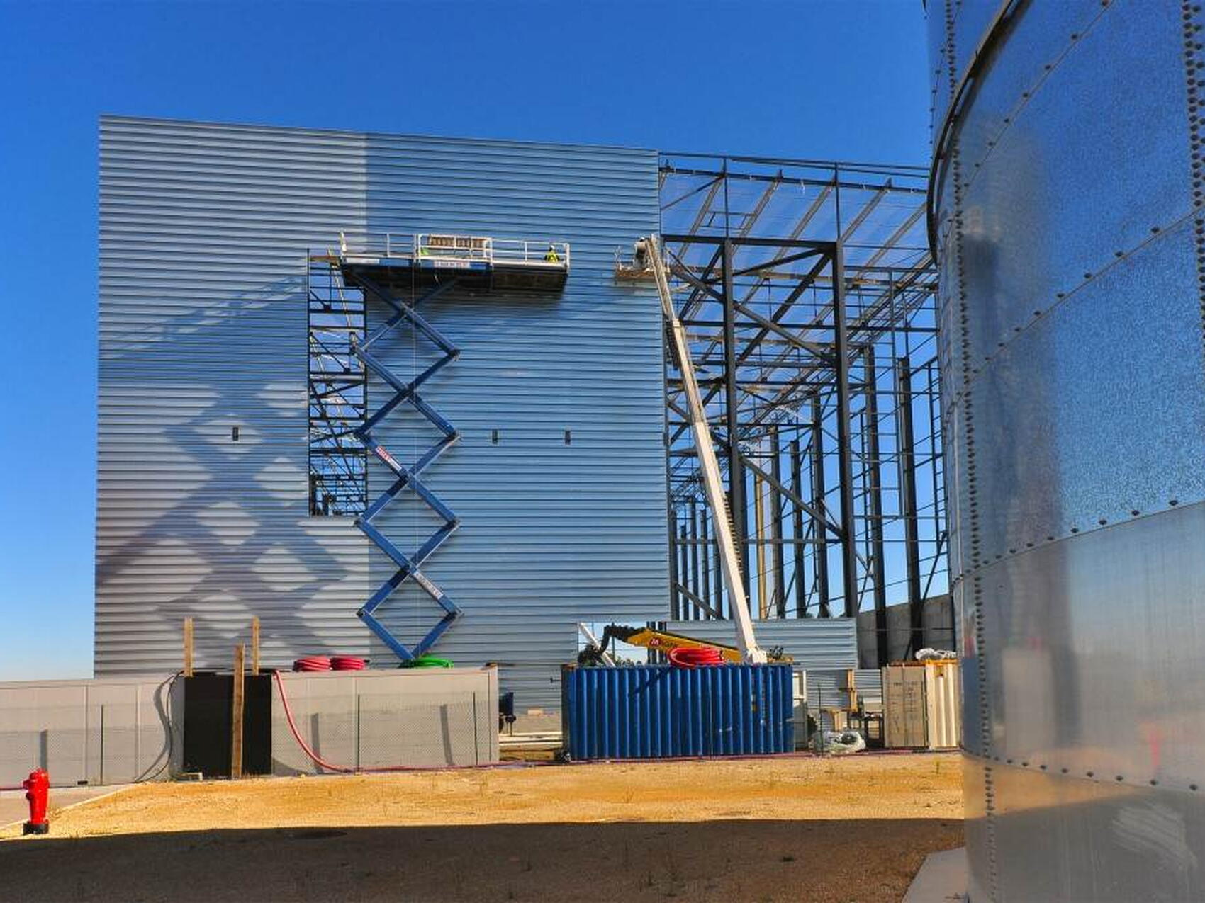 Bardage de la façade sud