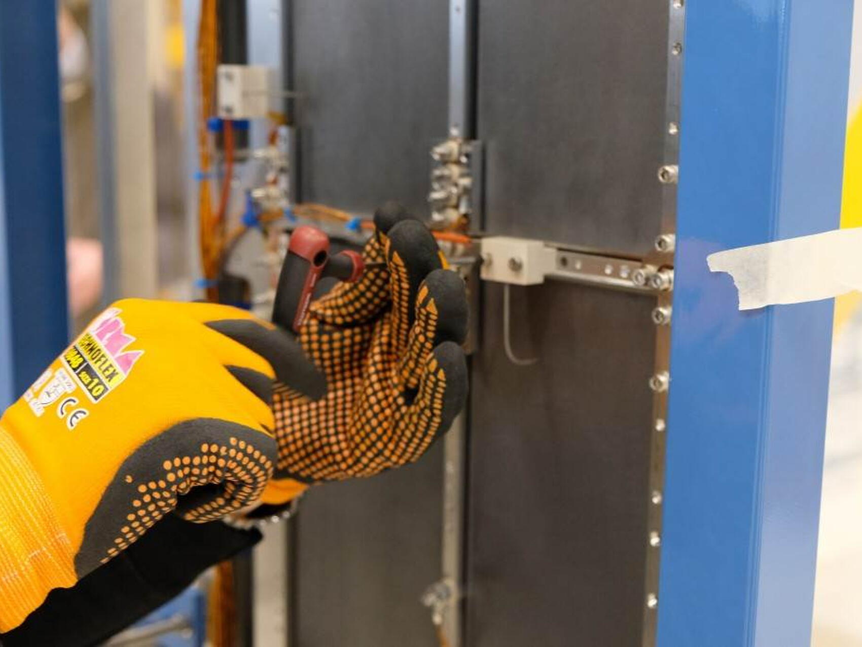 In the line of the beam