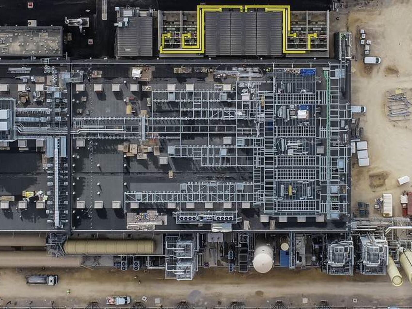 Le toit de l'usine