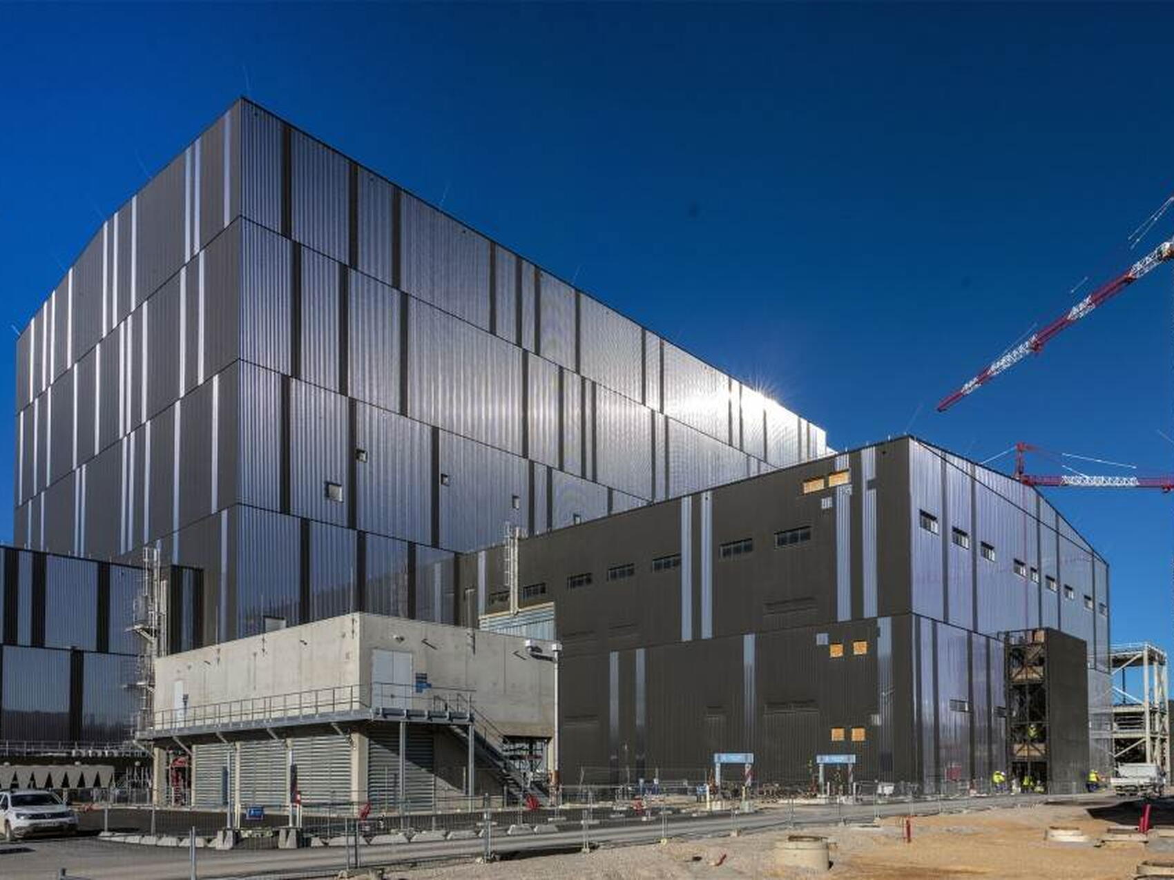 Radiofrequency Heating Building, on right